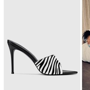 Femme la x the draya zebra slippers